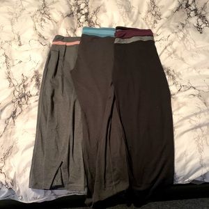 Tuff Athletics 2 Pants (large) & 1 Capri (medium)